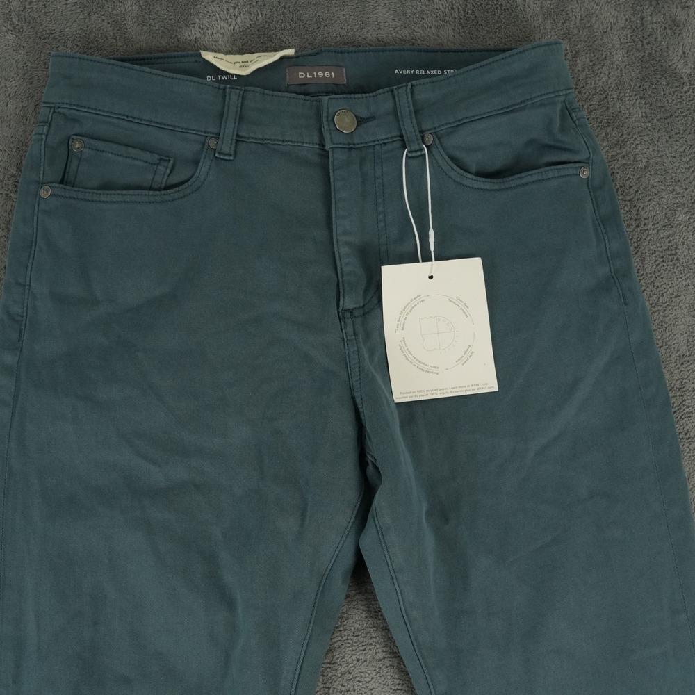DL1961 Avery Modern Straight Pant Men 33x30 Lt Stone Blue DL Twill‎ Relaxed Fit